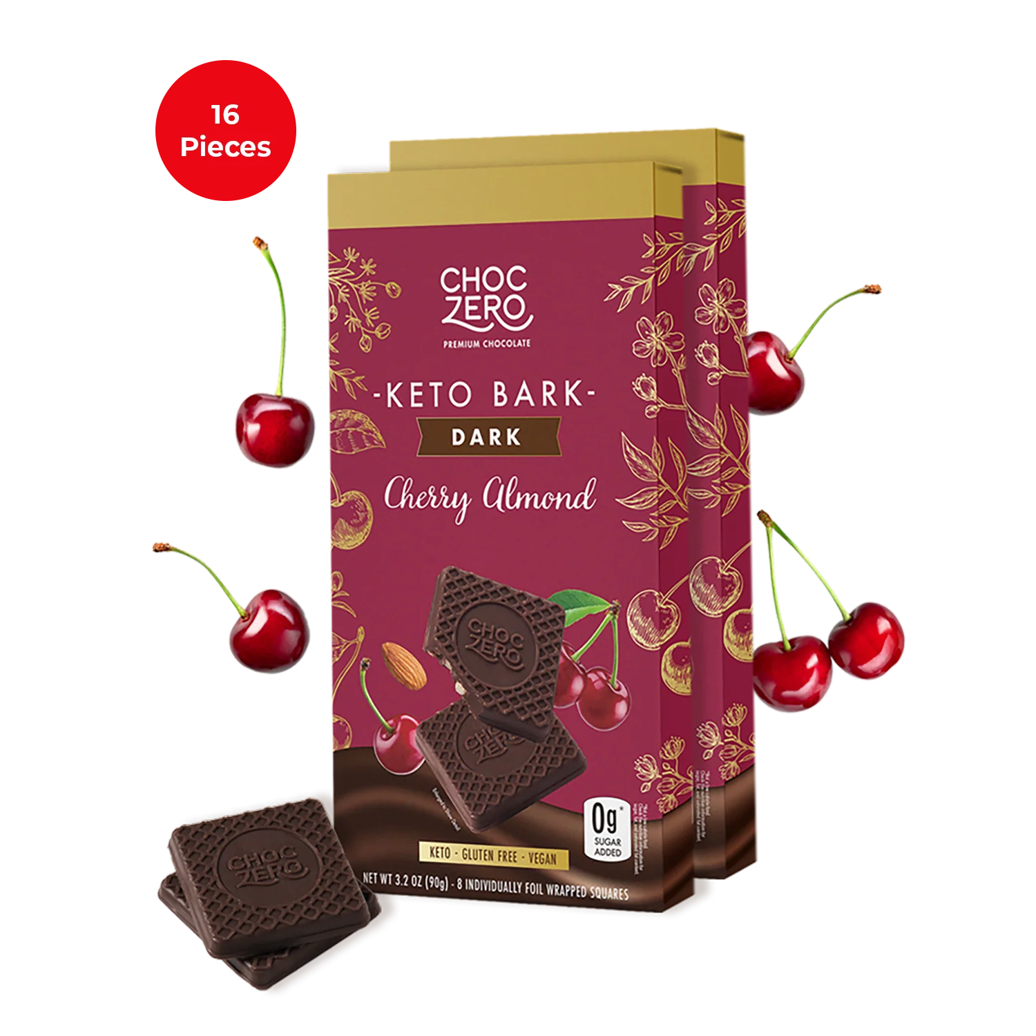 Dark Chocolate Cherry Almond Keto Bark - Image 2