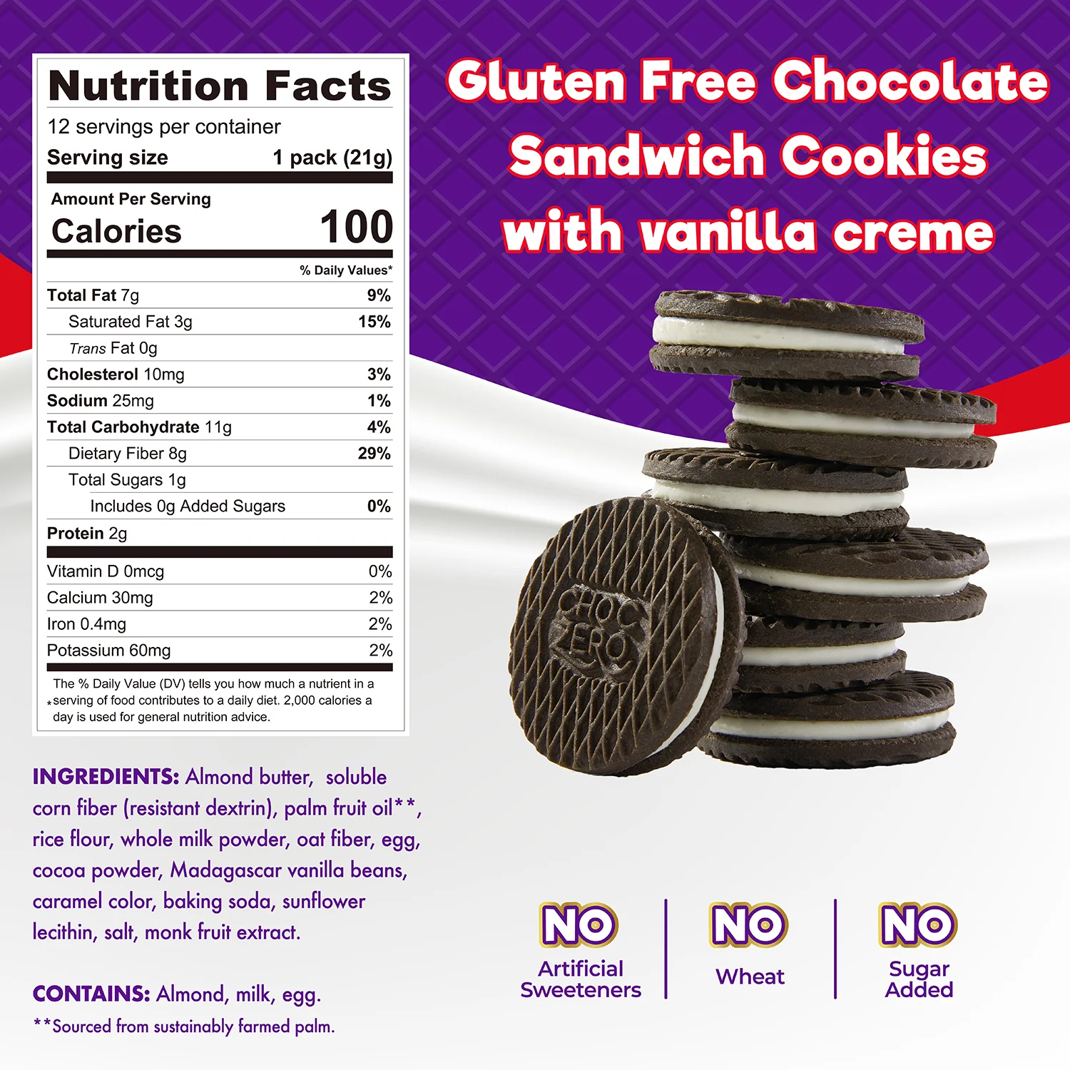 Dunkies Chocolate Sandwich Cookies - Image 2