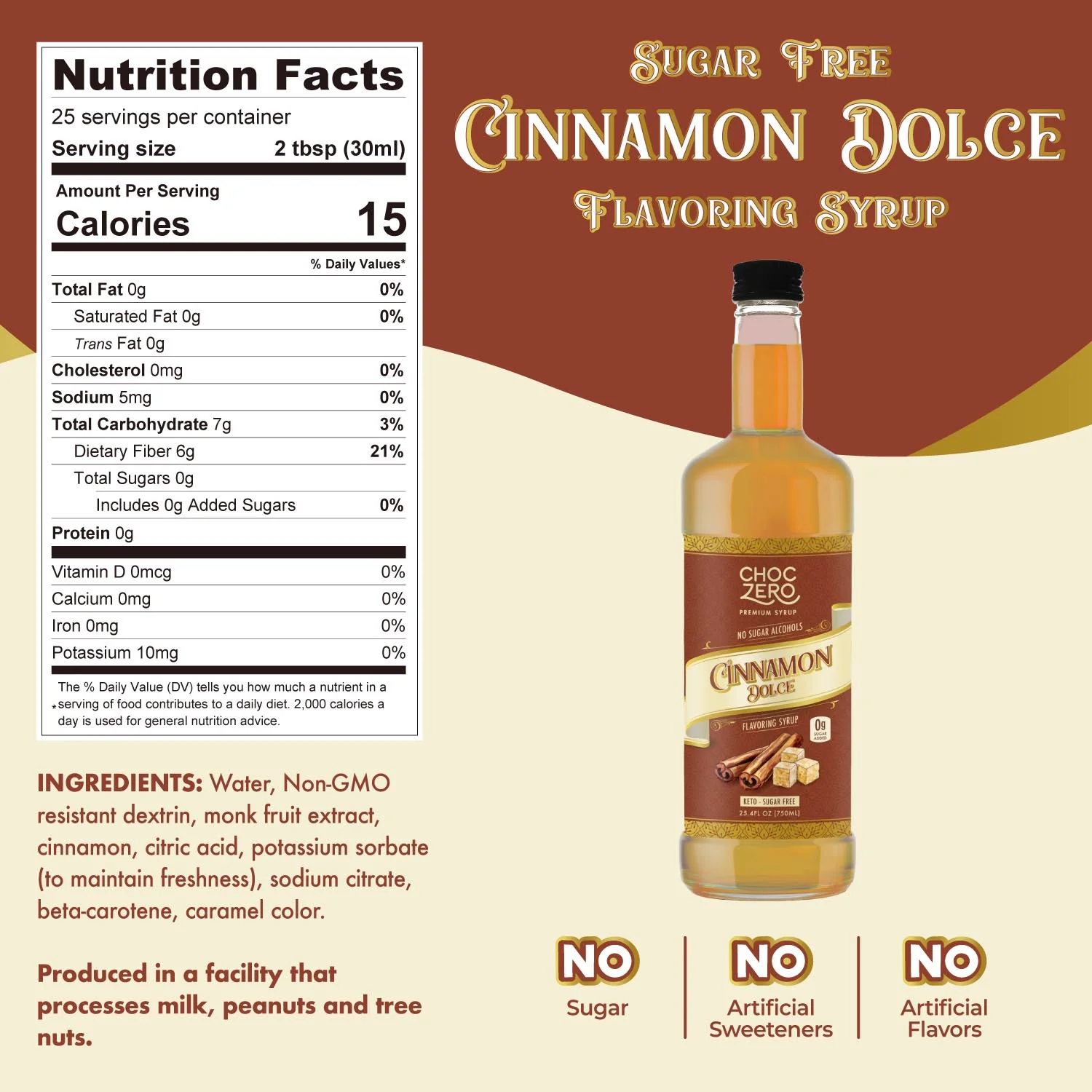 Sugar Free Cinnamon Dolce Coffee Syrup - Image 2