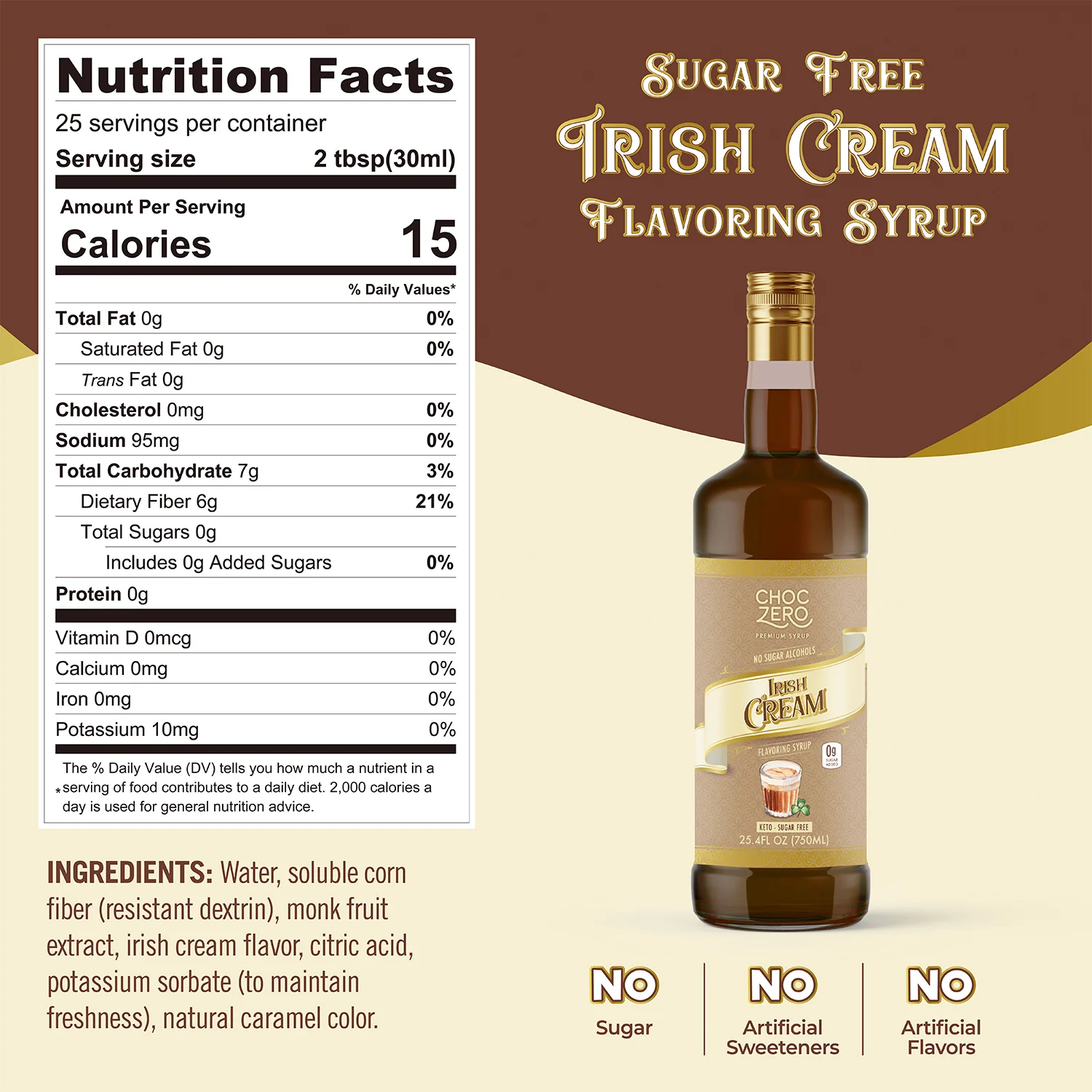 Sugar Free Irish Cream Coffee Syrup - Image 2