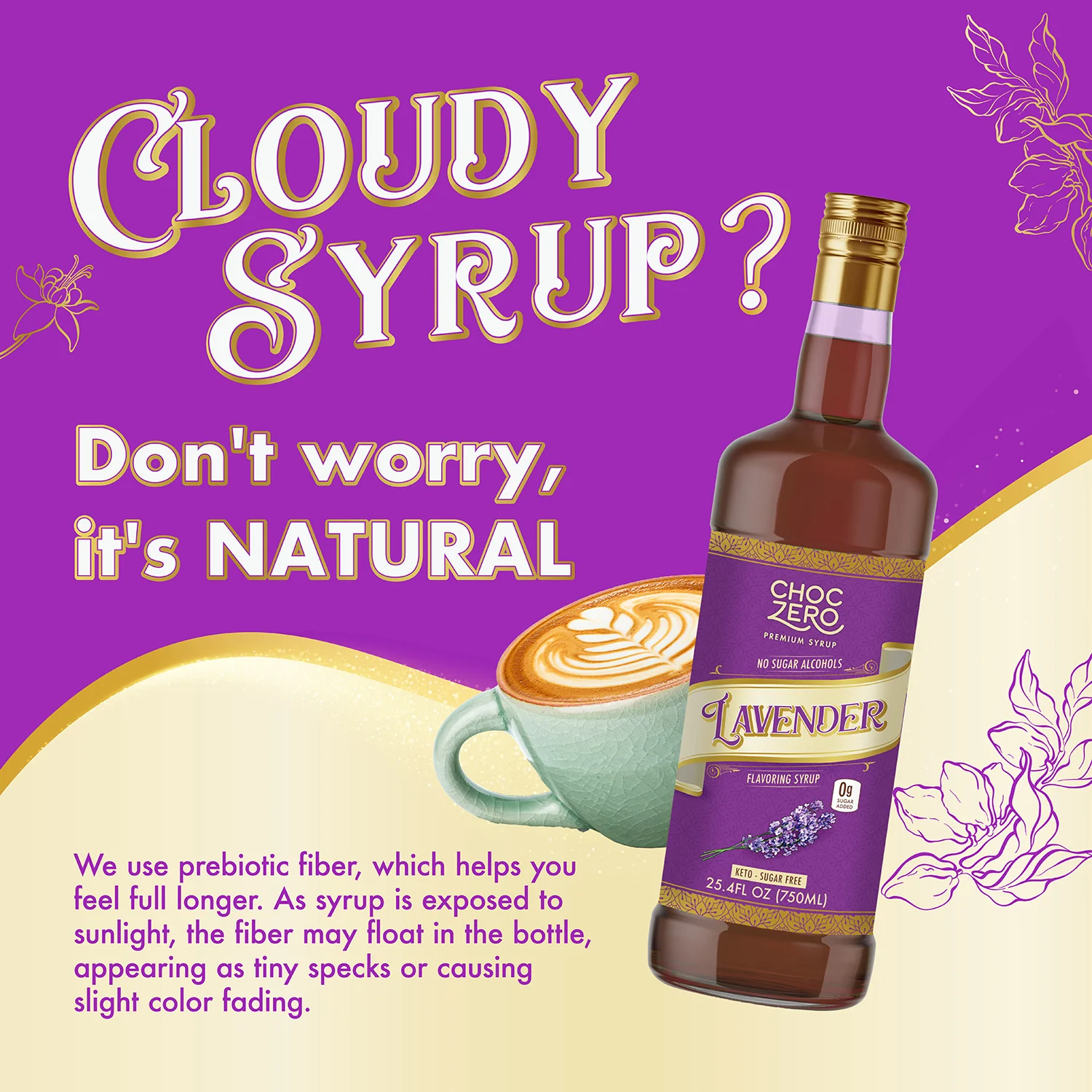 Sugar Free Lavender Coffee Syrup - Image 3