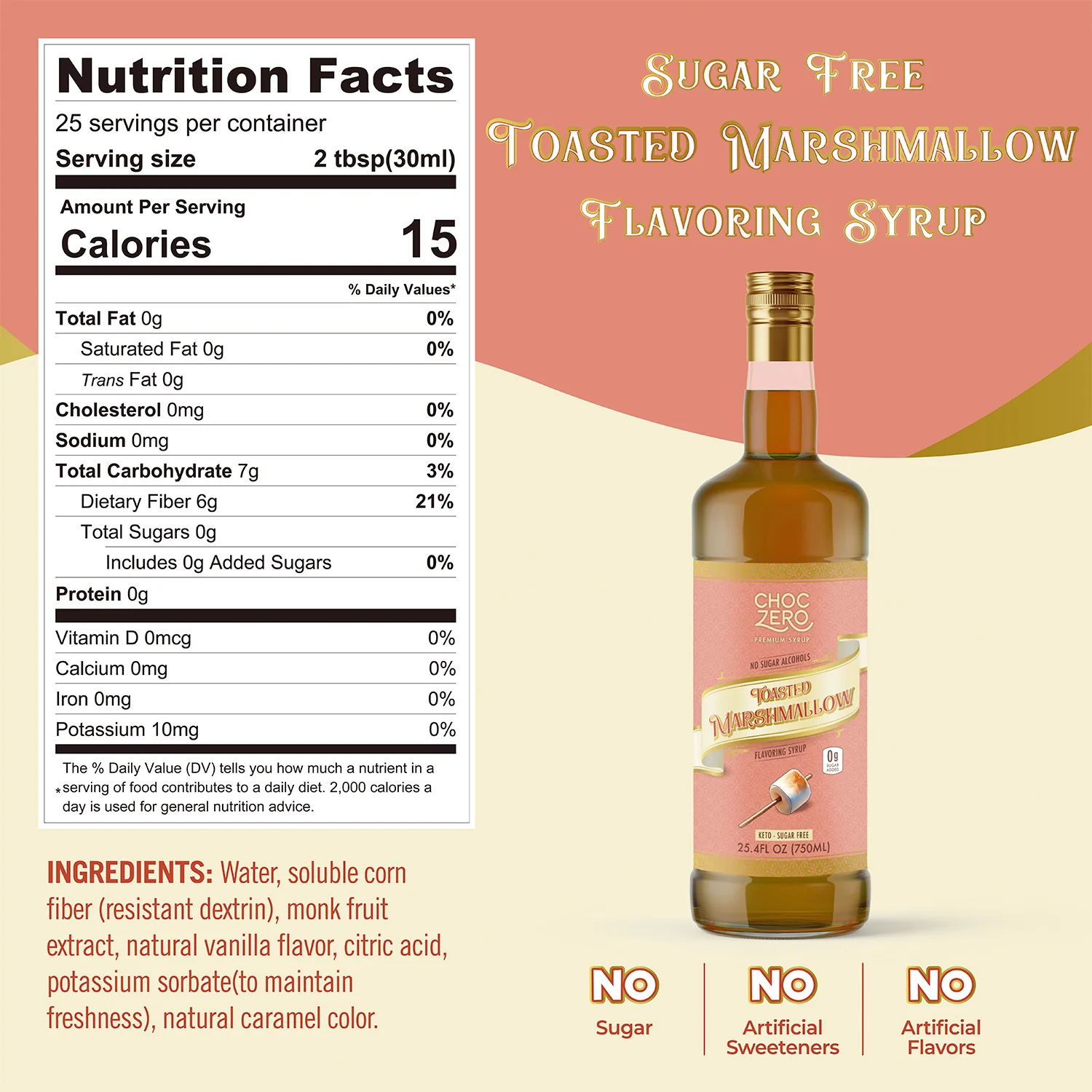 Sugar Free Toasted Marshmallow Coffee Syrup - Image 3